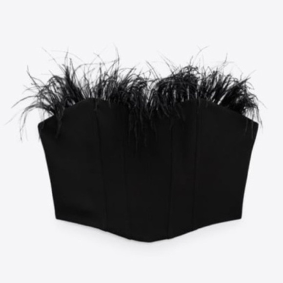 ZARA Feather Corset Top - Picture 6 of 6
